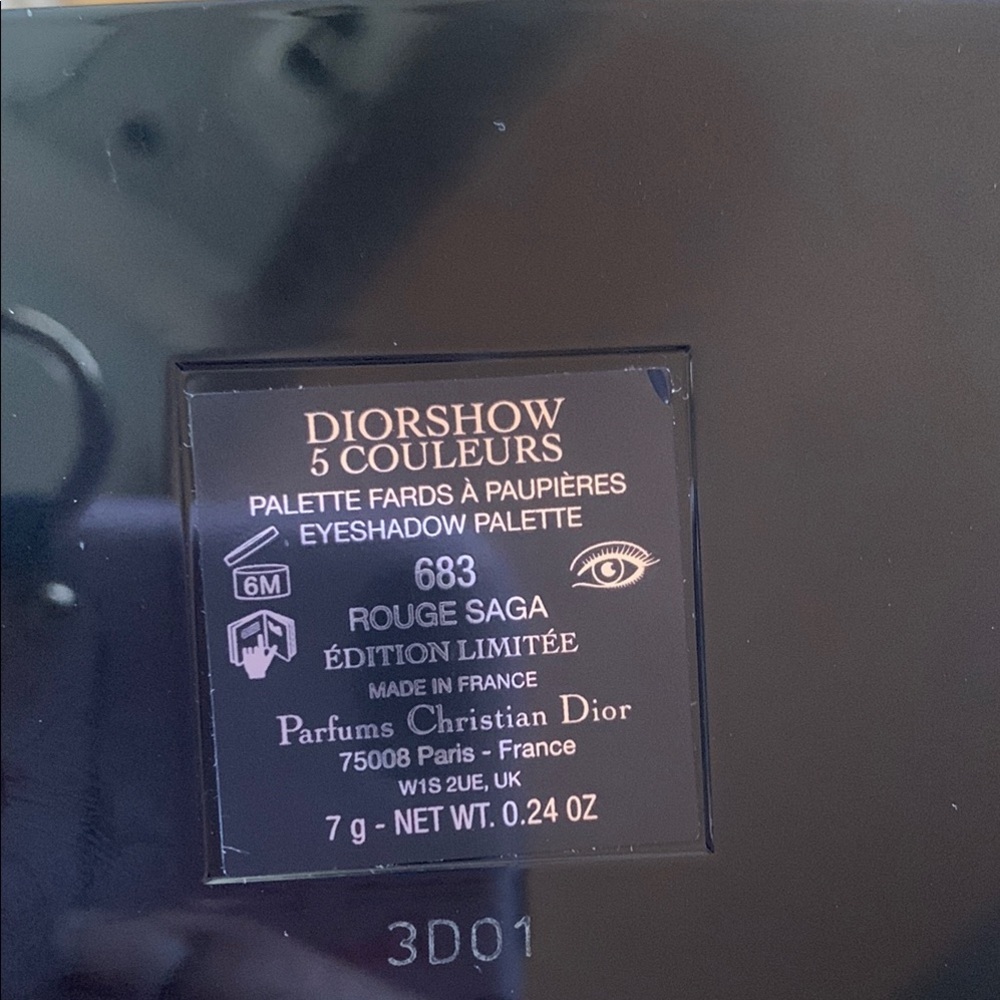 Dior Glossy Black Eyeshadow Makeup Compact - Picture 3 of 5